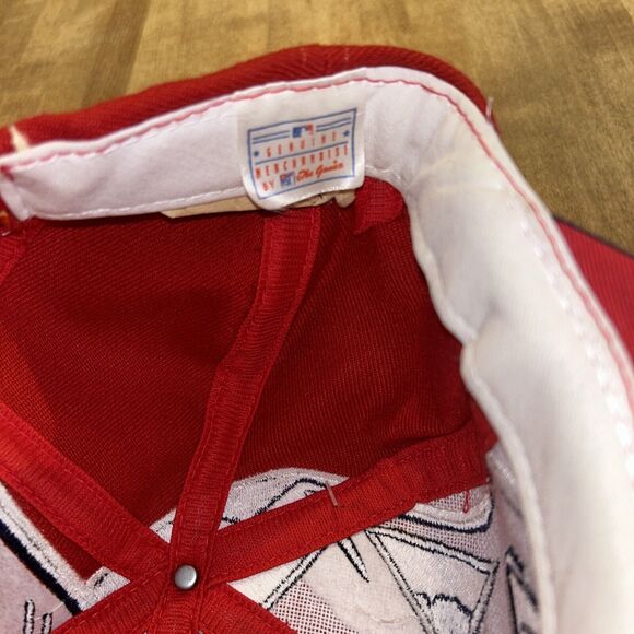 VINTAGE NWT 90' CLEVELAND INDIANS BIG INDIAN HEAD MLB BLUE/RED WOOL SNAPBACK - Picture 7 of 11